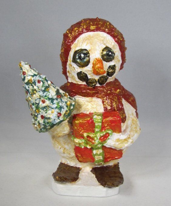 Bonhomme de neige avec cadeau