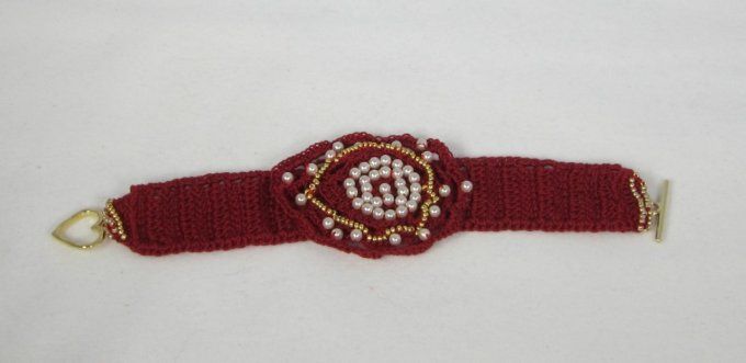 Bracelet cadran bordeaux