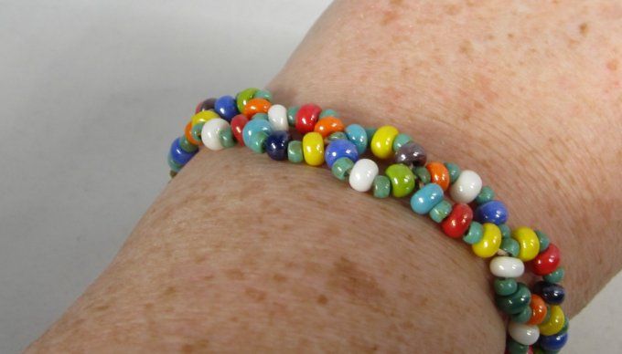 Bracelet en perles multicolore