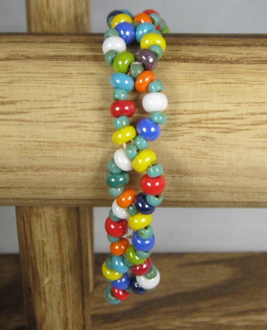 Bracelet en perles multicolore