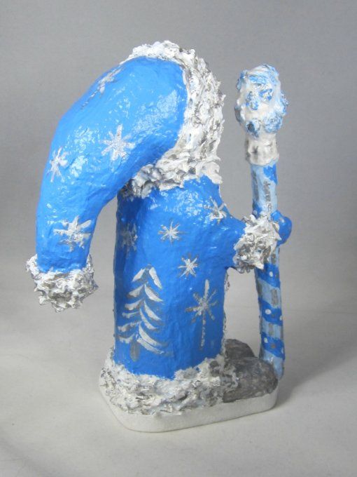 Père Noël bleu et argent